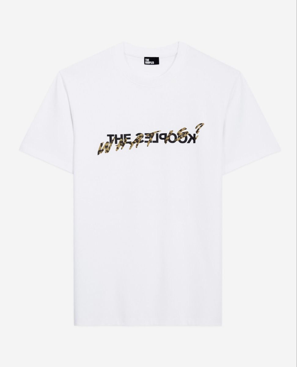 The Kooples Blanc/Leopard - Tee-shirt