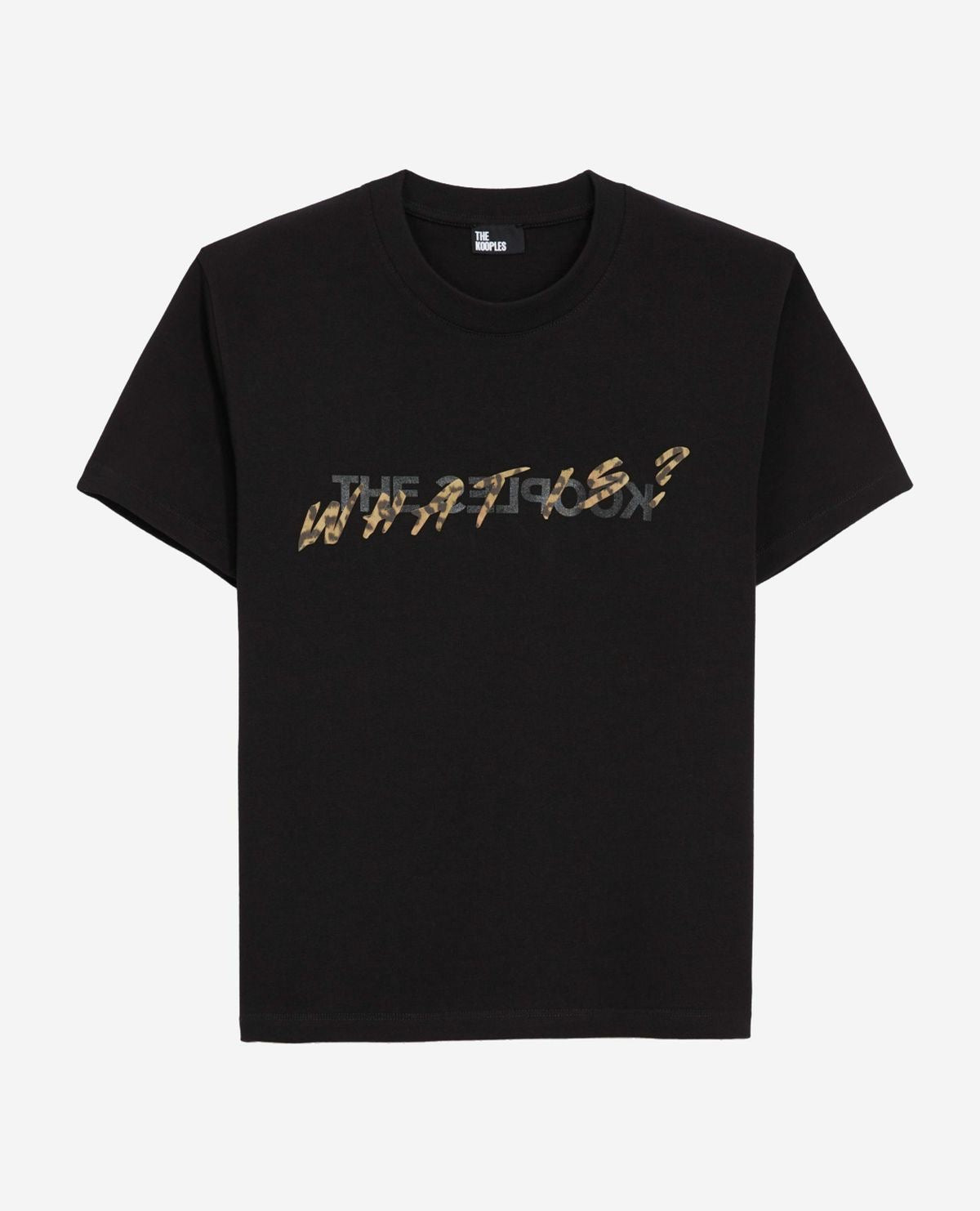 The Kooples Noir/Leopard - Tee-shirt